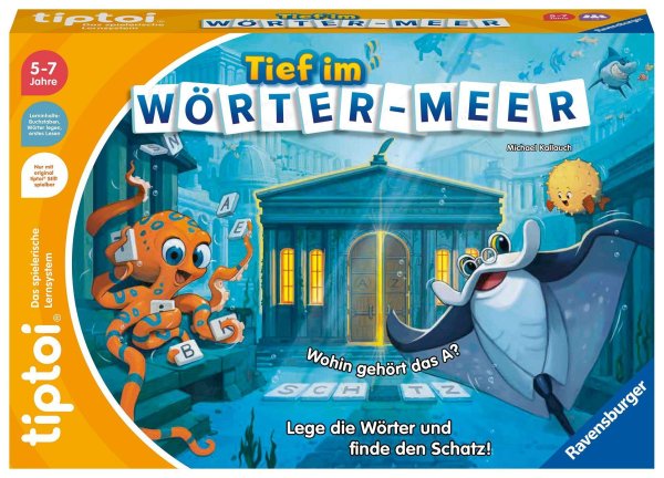 Buchcover: Ravensburger tiptoi 00103 Tief im Wörter-Meer, Spiel für Kinder von 5-7 Jahren, für 1-4 Spieler Buchcover: Ravensburger tiptoi 00103 Tief im Wörter-Meer, Spiel für Kinder von 5-7 Jahren, für 1-4 Spieler