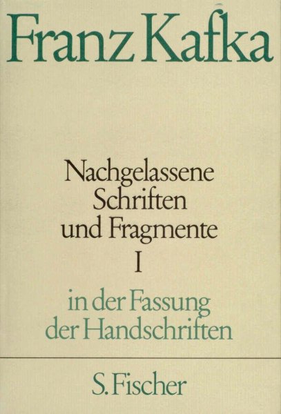 Buchcover: Nachgelassene Schriften und Fragmente I