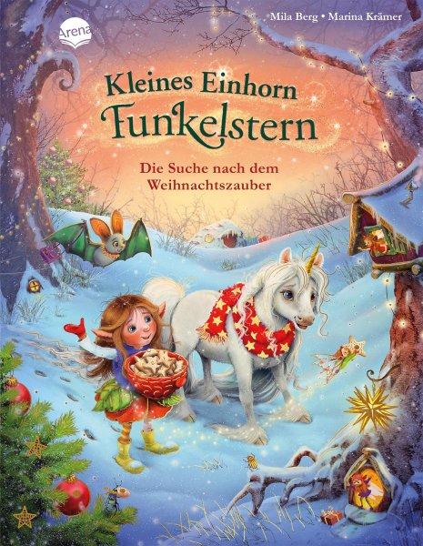 Buchcover: Kleines Einhorn Funkelstern. Die Suche nach dem Weihnachtszauber