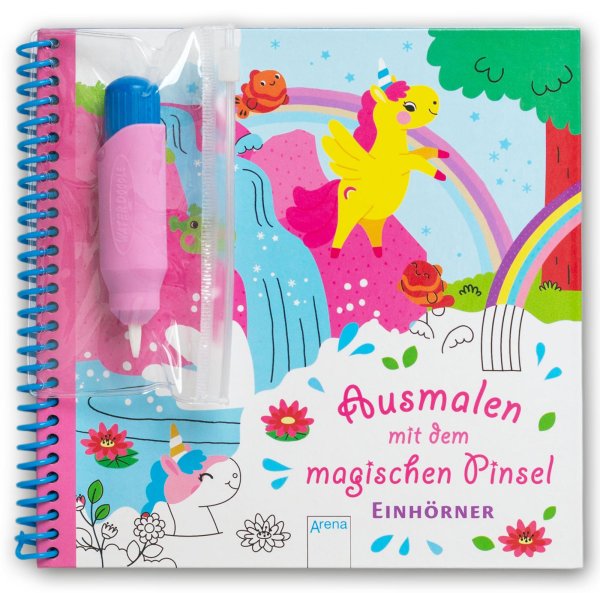 Buchcover: Ausmalen mit dem magischen Pinsel. Einhörner