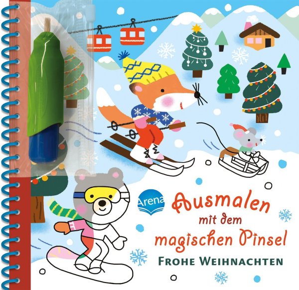 Buchcover: Ausmalen mit dem magischen Pinsel. Frohe Weihnachten
