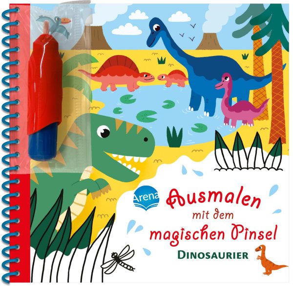 Buchcover: Ausmalen mit dem magischen Pinsel. Dinosaurier