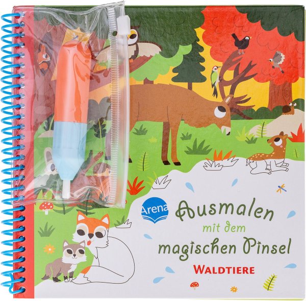 Buchcover: Ausmalen mit dem magischen Pinsel. Waldtiere