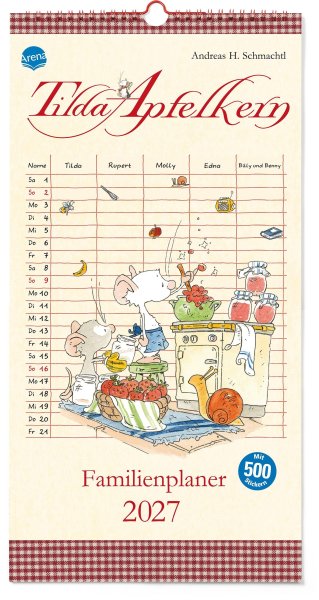 Buchcover: Tilda Apfelkern. Familienplaner 2027