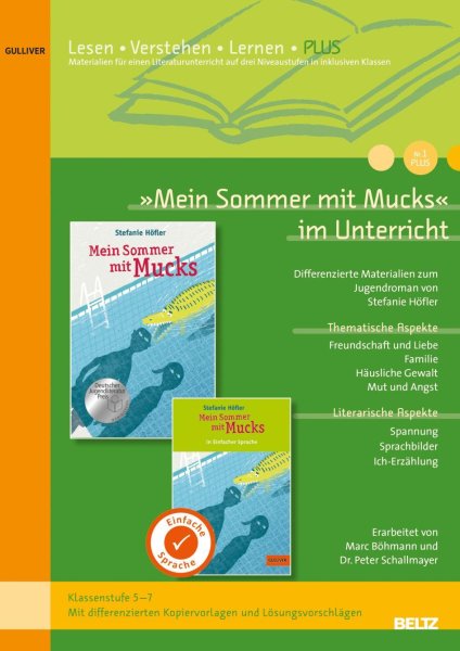 Buchcover: »Mein Sommer mit Mucks« im Unterricht PLUS