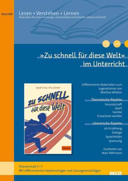 Buchcover: Zu schnell für diese Welt im Unterricht