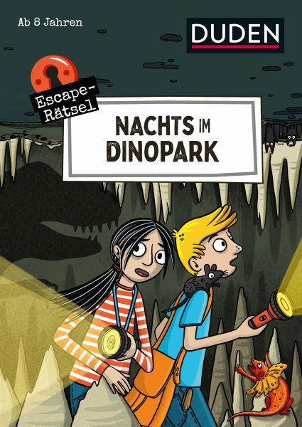 Buchcover: Escape-Rätsel - Nachts im Dinopark