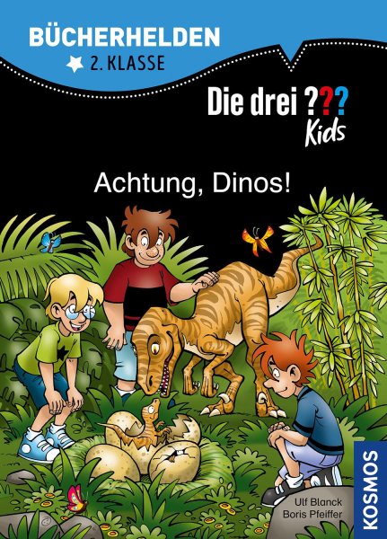 Buchcover: Die drei ??? Kids, Bücherhelden, Achtung, Dinos! (drei Fragezeichen)
