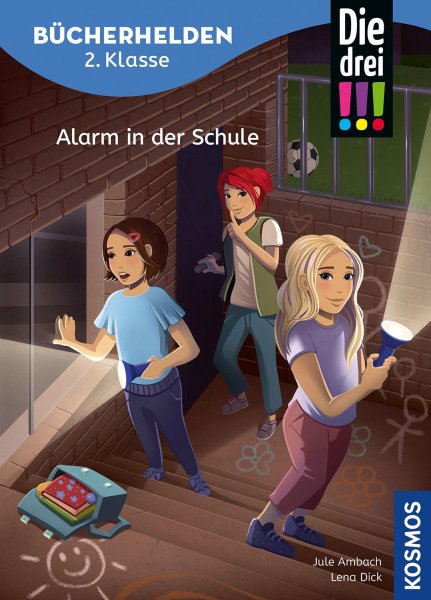 Buchcover: Die drei !!!, Bücherhelden 2. Klasse, Alarm in der Schule