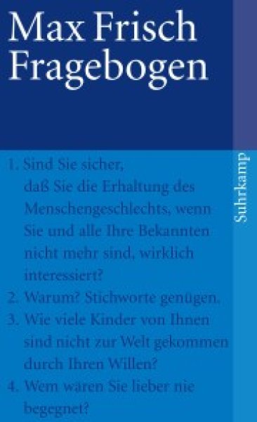 Buchcover: Fragebogen Buchcover: Fragebogen