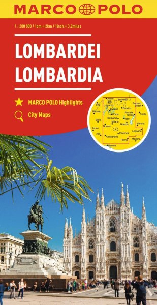 Buchcover: MARCO POLO Regionalkarte Italien 02 Lombardei, Oberitalienische Seen 1:200.000