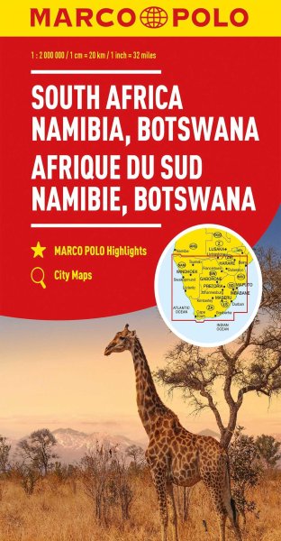 Buchcover: MARCO POLO Kontinentalkarte Südafrika, Namibia, Botswana 1:2 Mio.