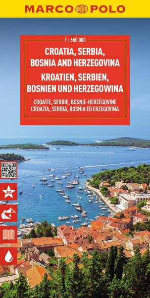 Buchcover: MARCO POLO Reisekarte Kroatien, Serbien, Bosnien und Herzegowina 1:650.000