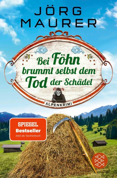 Buchcover: Bei Föhn brummt selbst dem Tod der Schädel