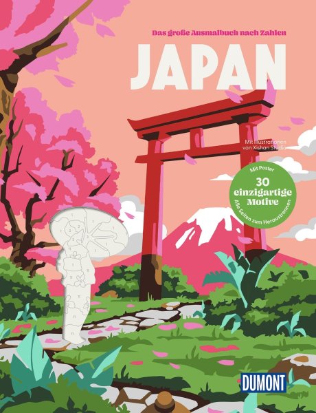 Buchcover: Japan - Das große Ausmalbuch nach Zahlen