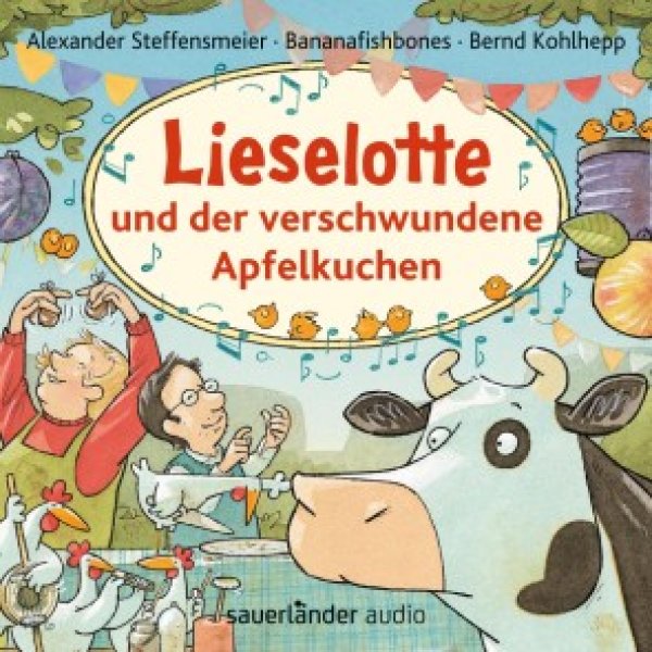 Buchcover: Lieselotte und der verschwundene Apfelkuchen - Hörbücher von Kuh Lieselotte Buchcover: Lieselotte und der verschwundene Apfelkuchen - Hörbücher von Kuh Lieselotte