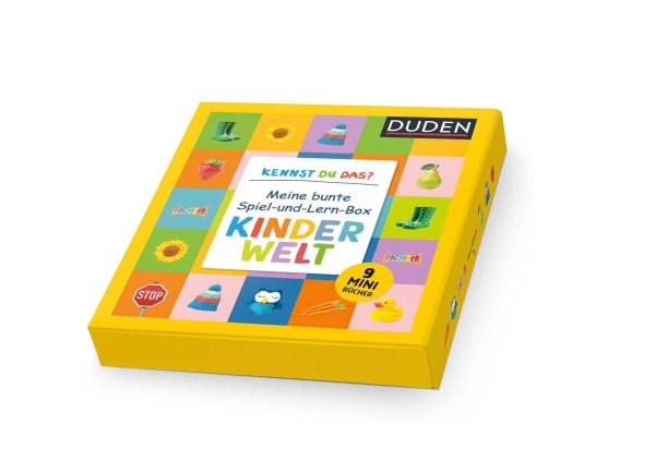 Buchcover: Duden 12+ Kennst du das? Meine bunte Spiel-und-Lernbox: Kinderwelt Buchcover: Duden 12+ Kennst du das? Meine bunte Spiel-und-Lernbox: Kinderwelt
