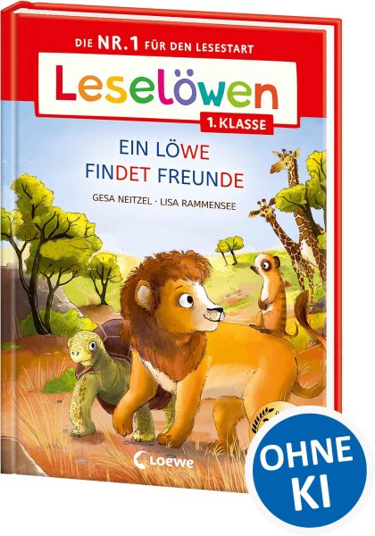 Buchcover: Leselöwen 1. Klasse - Ein Löwe findet Freunde (Großbuchstabenausgabe)