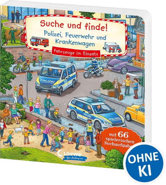 Buchcover: Suche und finde! Polizei, Feuerwehr und Krankenwagen