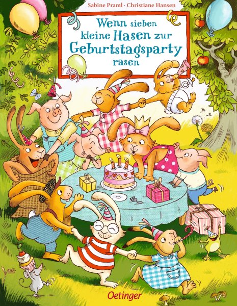 Buchcover: Wenn sieben kleine Hasen zur Geburtstagsparty rasen Buchcover: Wenn sieben kleine Hasen zur Geburtstagsparty rasen