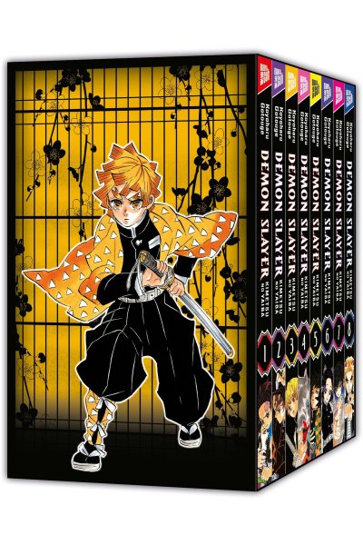 Buchcover: Demon Slayer - Kimetsu no Yaiba 1-8 mit Sammelschuber