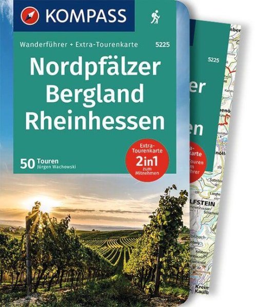 Buchcover: KOMPASS Wanderführer Nordpfälzer Bergland, Rheinhessen, 50 Touren