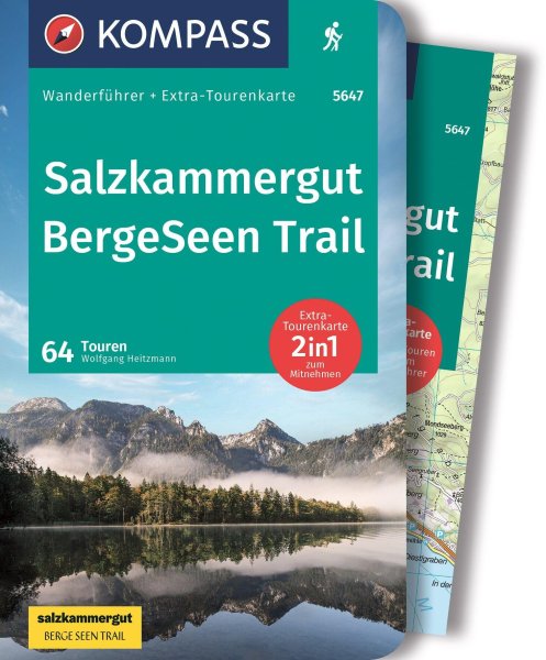 Buchcover: KOMPASS Wanderführer Salzkammergut BergeSeen Trail, 61 Touren mit Extra-Tourenkarte