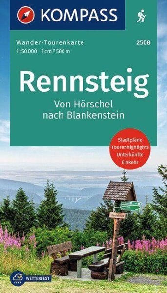 Buchcover: KOMPASS Wander-Tourenkarte Der Rennsteig 1:50.000 Buchcover: KOMPASS Wander-Tourenkarte Der Rennsteig 1:50.000