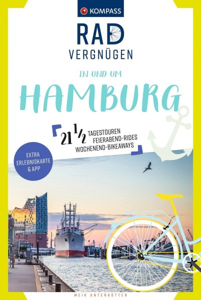Buchcover: KOMPASS Radvergnügen in und um Hamburg