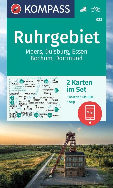 Buchcover: KOMPASS Wanderkarten-Set 823 Ruhrgebiet (2 Karten) 1:35.000 Buchcover: KOMPASS Wanderkarten-Set 823 Ruhrgebiet (2 Karten) 1:35.000