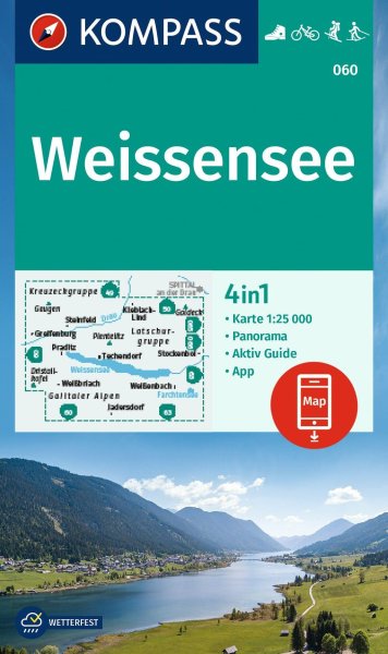 Buchcover: KOMPASS Wanderkarte 060 Weissensee 1:25.000 Buchcover: KOMPASS Wanderkarte 060 Weissensee 1:25.000