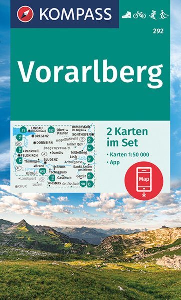 Buchcover: KOMPASS Wanderkarten-Set 292 Vorarlberg (2 Karten) 1:50.000