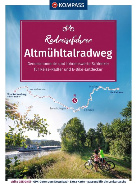 Buchcover: KOMPASS Radreiseführer Altmühltalradweg von Rothenburg ob der Tauber bis Kelheim Buchcover: KOMPASS Radreiseführer Altmühltalradweg von Rothenburg ob der Tauber bis Kelheim