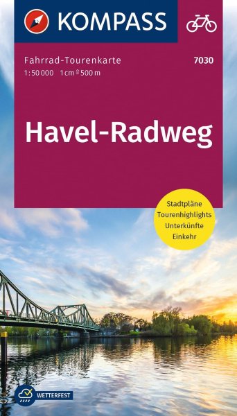 Buchcover: KOMPASS Fahrrad-Tourenkarte Havel-Radweg 1:50.000