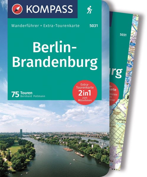 Buchcover: KOMPASS Wanderführer Berlin-Brandenburg, 75 Touren mit Extra-Tourenkarte