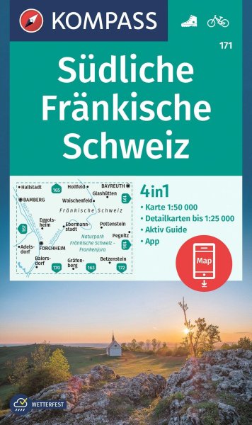 Buchcover: KOMPASS Wanderkarte 171 Südliche Fränkische Schweiz 1:50.000
