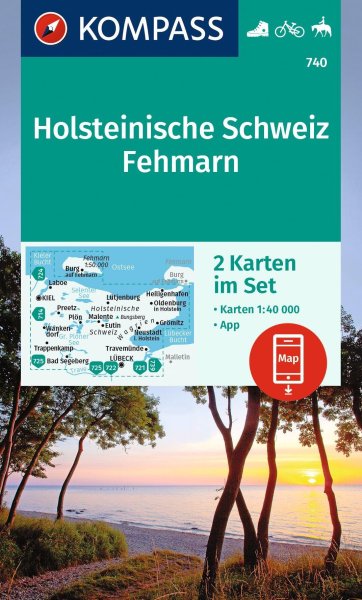 Buchcover: KOMPASS Wanderkarten-Set 740 Holsteinische Schweiz, Fehmarn (2 Karten) 1:40.000