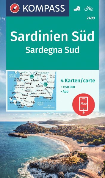 Buchcover: KOMPASS Wanderkarten-Set 2499 Sardinien Süd / Sardegna Sud (4 Karten) 1:50.000 Buchcover: KOMPASS Wanderkarten-Set 2499 Sardinien Süd / Sardegna Sud (4 Karten) 1:50.000