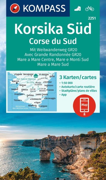Buchcover: KOMPASS Wanderkarten-Set 2251 Korsika Süd. Mit Weitwanderweg GR20 / Corse du Sud. Avec Grande Randonnée GR20 (3 Karten) 1:50.000 Buchcover: KOMPASS Wanderkarten-Set 2251 Korsika Süd. Mit Weitwanderweg GR20 / Corse du Sud. Avec Grande Randonnée GR20 (3 Karten) 1:50.000