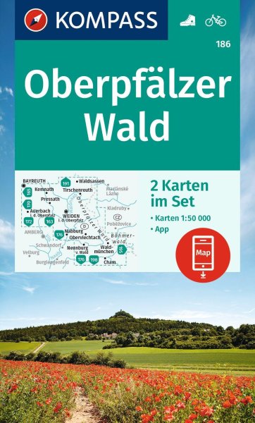 Buchcover: KOMPASS Wanderkarten-Set 186 Oberpfälzer Wald (2 Karten) 1:50.000 Buchcover: KOMPASS Wanderkarten-Set 186 Oberpfälzer Wald (2 Karten) 1:50.000