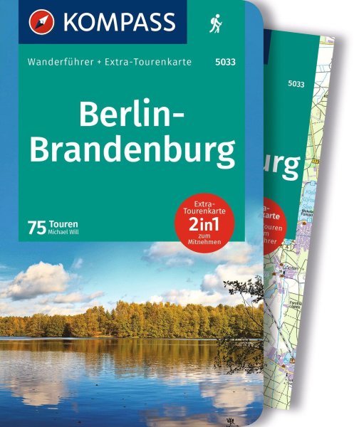 Buchcover: KOMPASS Wanderführer Berlin-Brandenburg, 75 Touren mit Extra-Tourenkarte