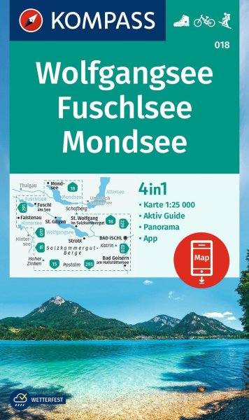 Buchcover: KOMPASS Wanderkarte 018 Wolfgangsee, Fuschlsee, Mondsee 1:25.000 Buchcover: KOMPASS Wanderkarte 018 Wolfgangsee, Fuschlsee, Mondsee 1:25.000