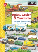Buchcover: Duden 24+: Autos, Laster & Traktoren: Das große Wimmelbuch der Fahrzeuge