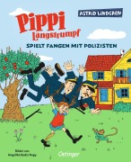 Buchcover: Pippi Langstrumpf spielt Fangen mit Polizisten