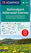 Buchcover: KOMPASS Wanderkarte 845 Nationalpark Kellerwald-Edersee, Naturpark Habichtswald, Wanderregion Medebach 1:50.000