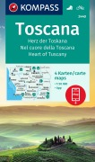 Buchcover: KOMPASS Wanderkarten-Set 2440 Toscana, Herz der Toskana, Nel cuore della Toscana, Heart of Tuscany (4 Karten) 1:50.000