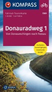 Buchcover: KOMPASS Fahrrad-Tourenkarte Donauradweg 1, von Donaueschingen nach Passau 1:50.000
