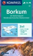 Buchcover: KOMPASS Wanderkarte 727 Borkum im Nationalpark Niedersächsisches Wattenmeer 1:15.000