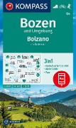 Buchcover: KOMPASS Wanderkarte 154 Bozen und Umgebung / Bolzano e dintorni 1:25.000