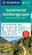 Buchcover: KOMPASS Wanderkarte 40 Gasteinertal, Goldberggruppe, Nationalpark Hohe Tauern 1:50.000